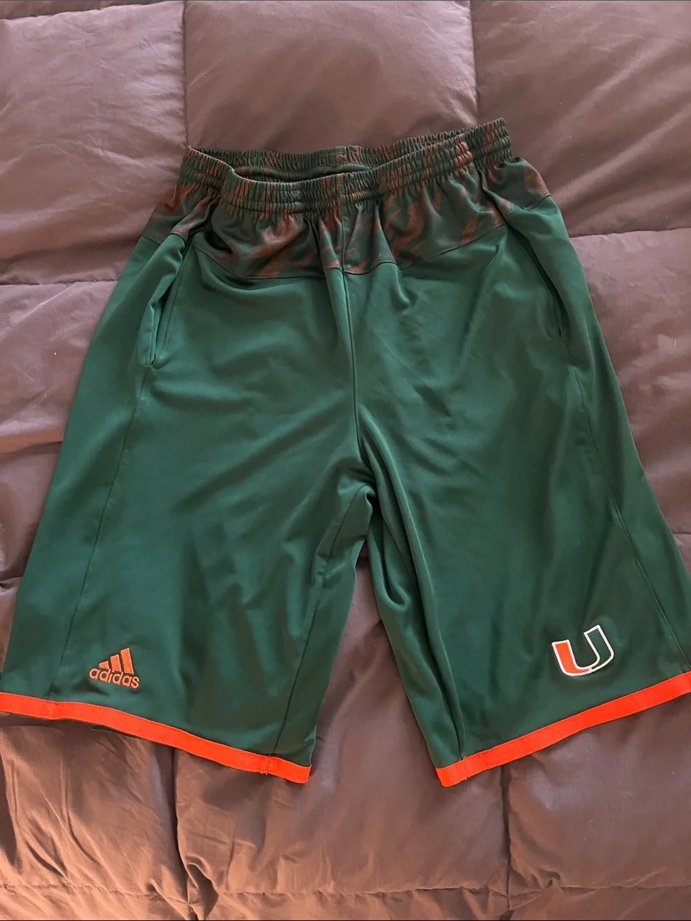 adidas University of Miami Men S shorts w/ logo & U
